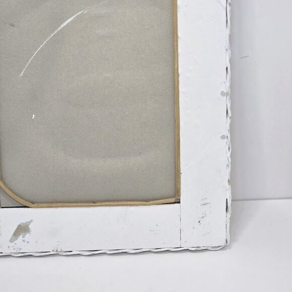 White Wicker Wall Mirror Coastal Cottage Farmhouse Boho Shabby Chic 18"x24" - Picture 10 of 14